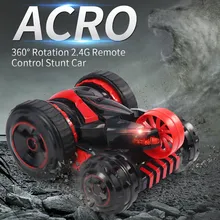 JJRC Q49 RC автомобиль ACRO Aikeer трюк автомобиль пятиколесная система одна кнопка флип крутой свет 360 градусов вращающийся двухсторонний RC автомобиль