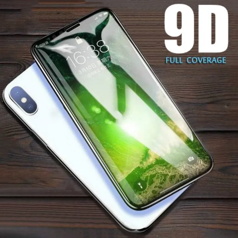 

9D Protective Film For iPhone 6 6s 7 8 Plus Cover Tempered Glass On The For iPhone X 10 XS MAX XR 9H Screen Protector Glass Film