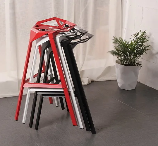 

Modern Design Popular Aluminum Metal Bar Stool Side Stool Bar Chair Cafe Loft bar furniture High nice kitchen room counter stool