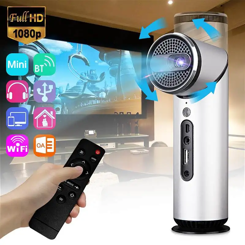 K5 Mini Portable Projector Support WiFi BT 4.0 HDMI USB Dynamic Sound Home Theater System