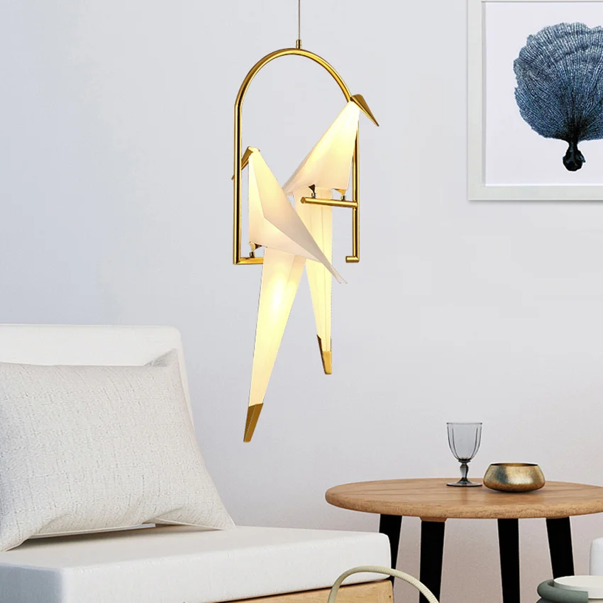 Us 75 13 8 Off Contemporary Paper Crane Led Metal Pendant Lamp Light Fixtures Loft Living Room Dining Bedroom Bird Design Hanging In Us 75 13 8 Off Contemporary Paper Crane Led Metal Pendant Lamp Light Fixtures Loft Living Room Dining Bedroom Bird Design Hanging In