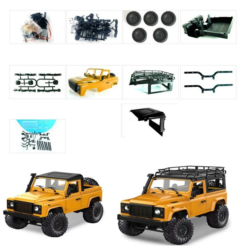 Новый 1 комплект MN 90 1/12 2 4G 4WD Rc автомобиль гусеничный Инженер Автомобиль Без ESC
