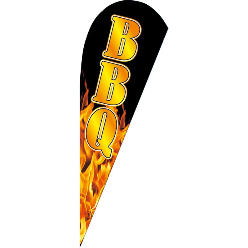 

Free Ship Custom Graphic BBQ Knitted Polyester Banner Swooper Flag Beach Flag Single Sided Teardrop Flag Hot Sale