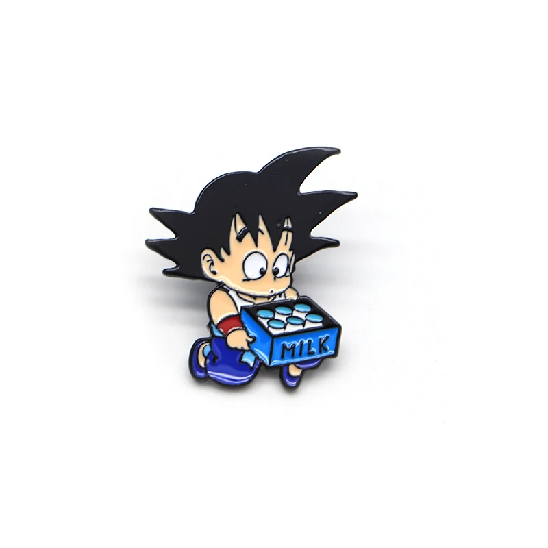 

Cartoon Anime Brooches for Men DRAGON BALL Enamel Pins for Kids Lapel Pin Bag Pins Hat Badge Wukong Moving Milk Brooch SC4791