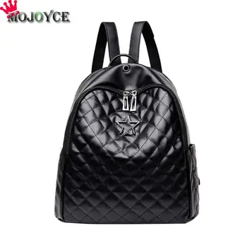 

Fashion Women Girls Backpack Preppy Style Plaid Star Print Travel School Backpack Mochilas Mujer 2018