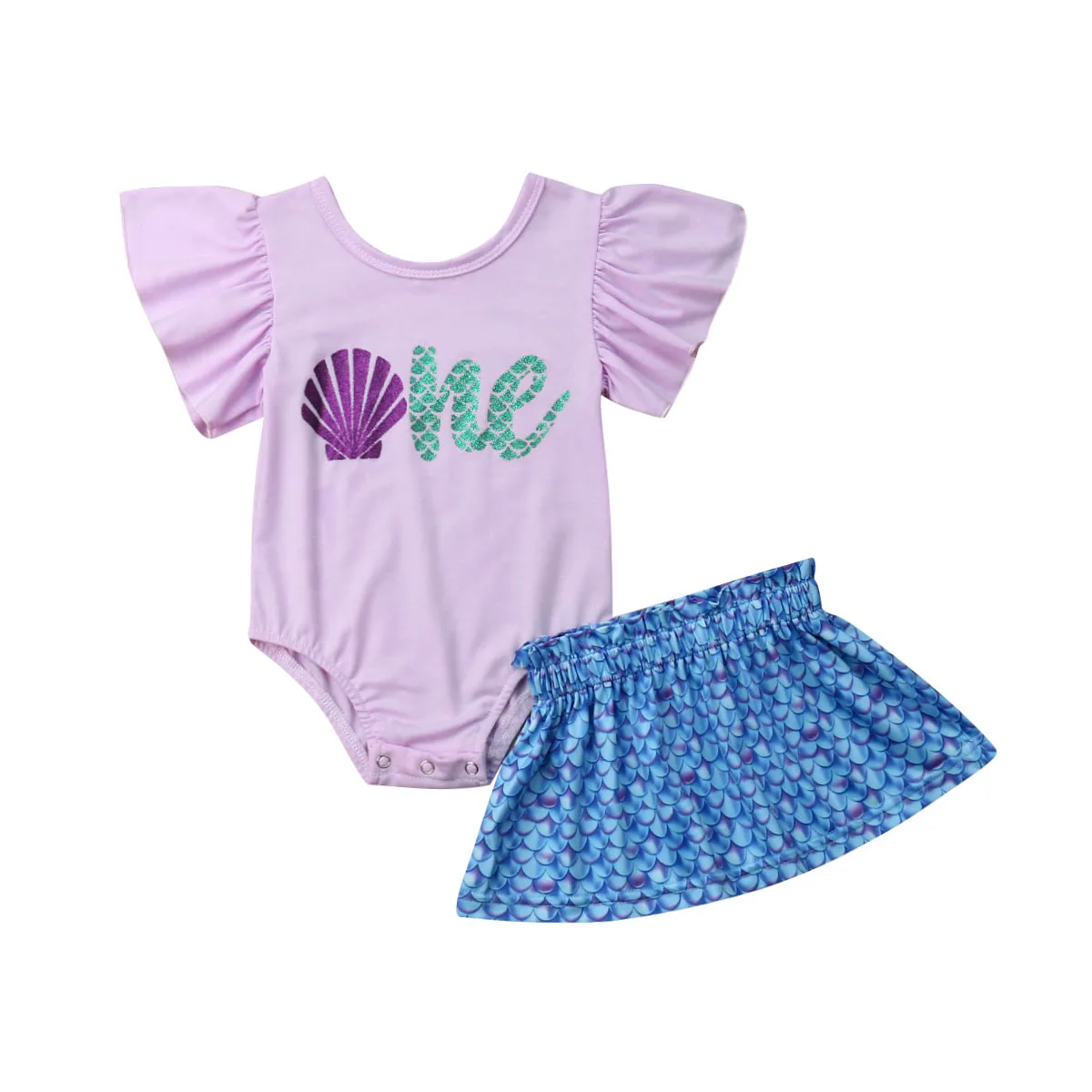 Милый детский комбинезон с короткими рукавами для новорожденных девочек, топ + праздничное платье-пачка, юбки, летний пляжный костюм для