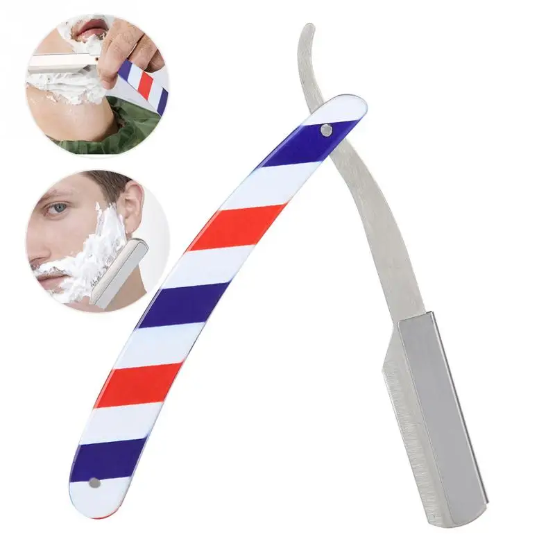 

Barber Blade Shaving Razor Stainless Steel Salon Folding Shaving Hair Cutting Clipper Colorful Straight Edge Razor Shaving Tool
