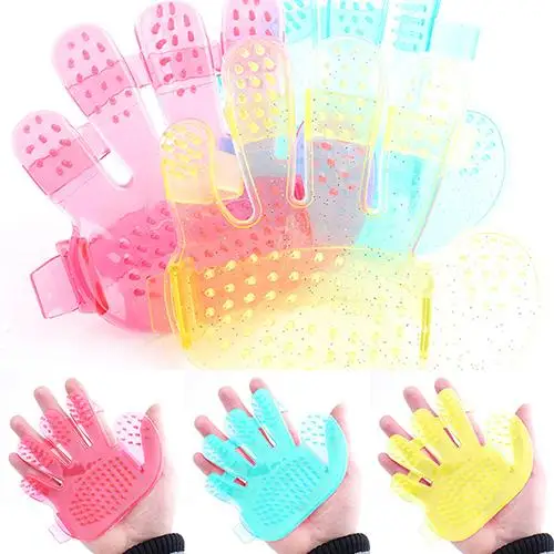 Cat Dog font b Pet b font Bath Brush Shower Comb Hand Shape Massage Glove Cleaning