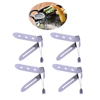 

1-4 pcs Nontoxic Heat-Resisting Harmless Probe Clip Holder Stainless Steel Thermometer Holder for Measurement