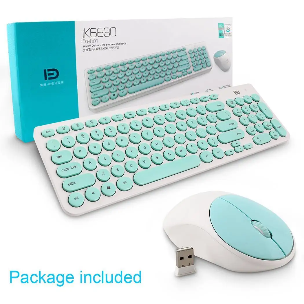 Quiet Wireless Keyboard and Mouse Set Stylish design with distinctive