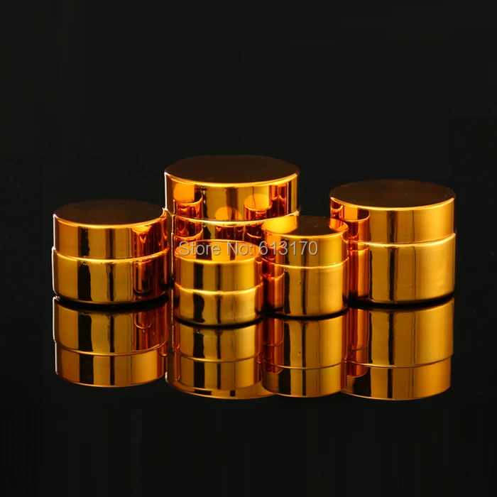 

5g,10g,20g,30g Empty Glass cream Jar Gold Makeup Skin Care tins Cosmetic Packing Containers