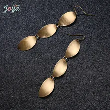 Badu Long Dangle Earring Stainless Steel Rose Gold Long Drop Hook Earrings Women Punk Style Fashion Jewelry Wholesale enfashion punk triangle long earring ear studs rose gold color dangle earrings stainless steel drop earrings for women jewelry