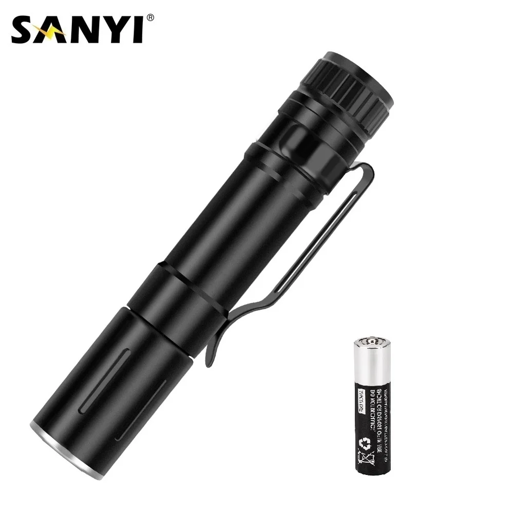 

Sanyi 3 Modes COB LED Flashlight Zoom Waterproof Handheld flashlight Torch Work Light for Emergency Lighting By 1xAAA Battery