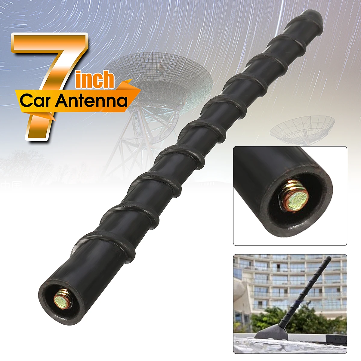 

18 cm Car Aerial Stubby Helix Helical Loop Antenna for Hyundai ix35 i30 for Toyota/Tucson/Kia for Honda
