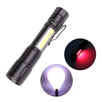 

T6 COB LED Adjustable Focus Torch 5 Light Modes Zoomable Torch Light Magnet Built-in Battery 1000LM Flashlight