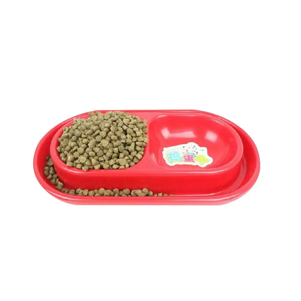 

Pet Double-Bowl Anti-splash Food Water Feeder Feeding Dishes Bowl for Dog Puppy Cats Pets