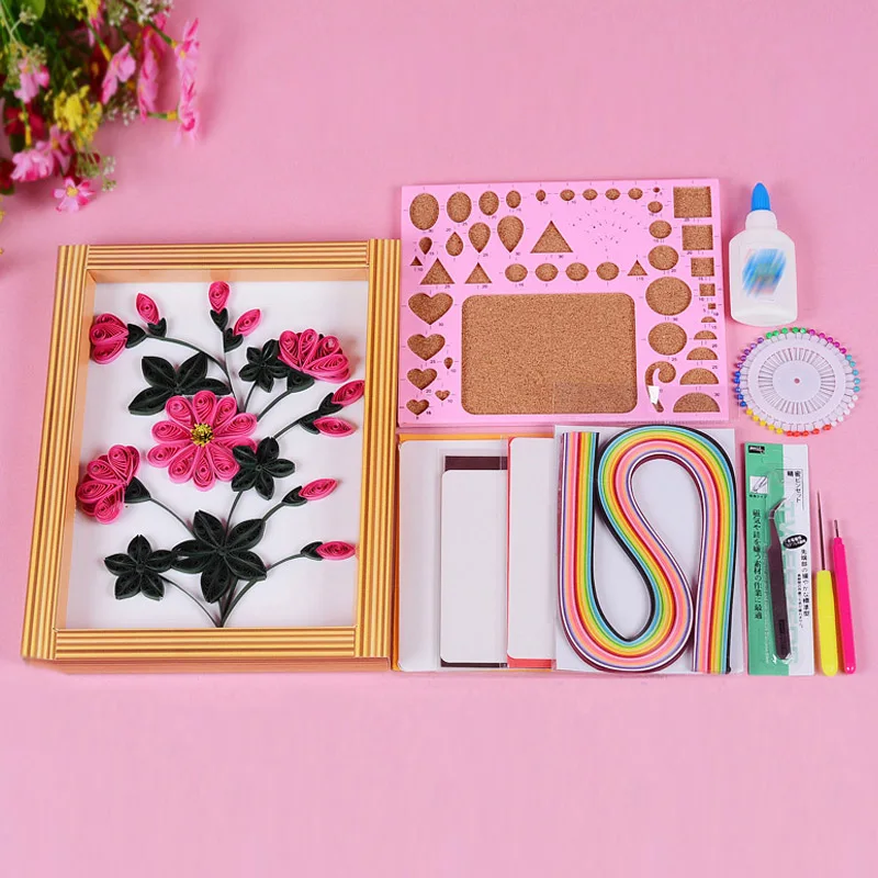 

Tweezer Paper Crafts Card Paper 15Pcs DIY Paper Quilling Tools Pins Slotted Accessories Graphics template Handmade Yan Paper