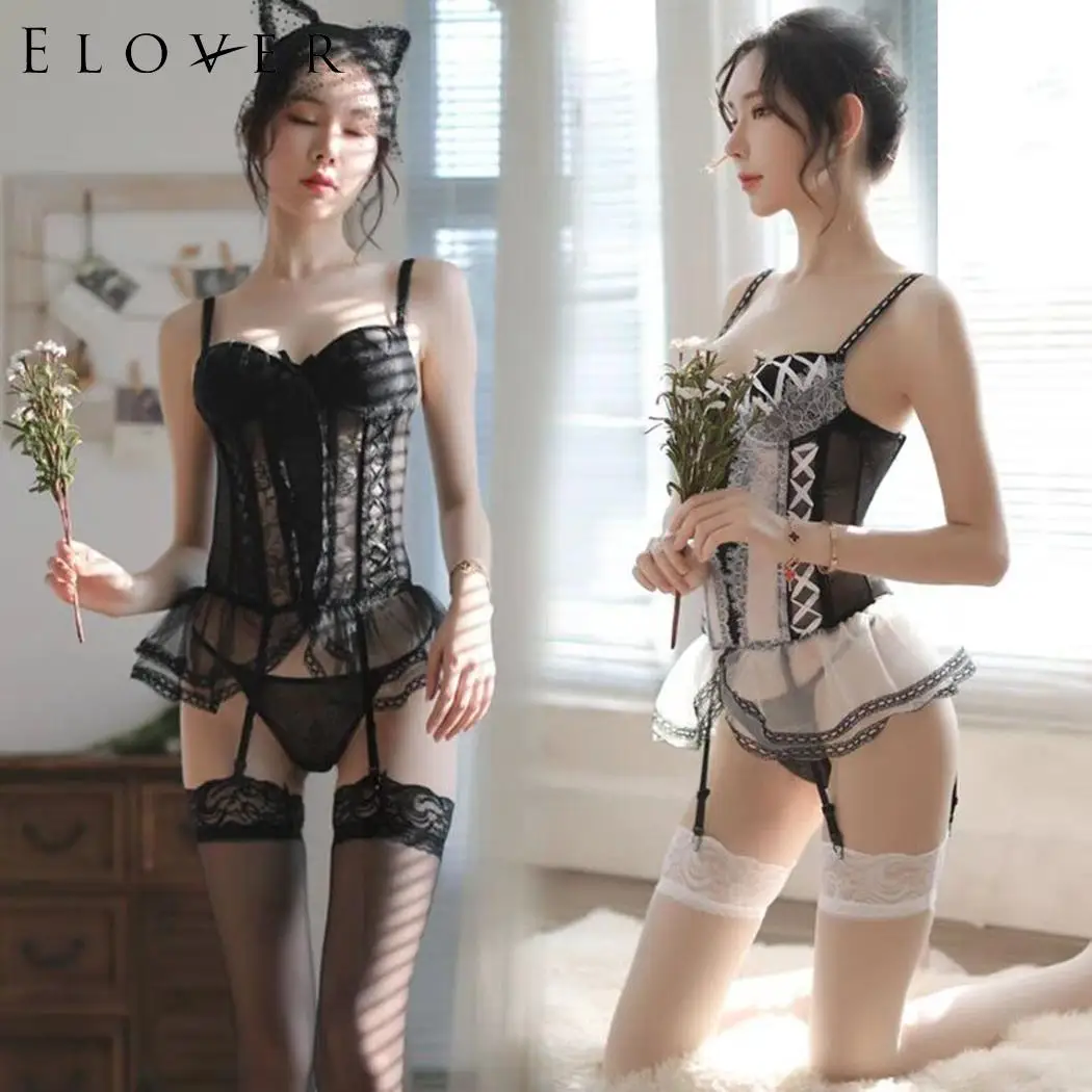Elover сексуальный комплект нижнего белья ночное белье новая мода женские сетчатые