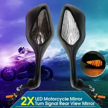 Retrovisor para motocicleta, espelho lateral com lâmpada led de seta para honda cbr1000rr cbr 1000 rr 2008-2013 abs espelhos de visão traseira