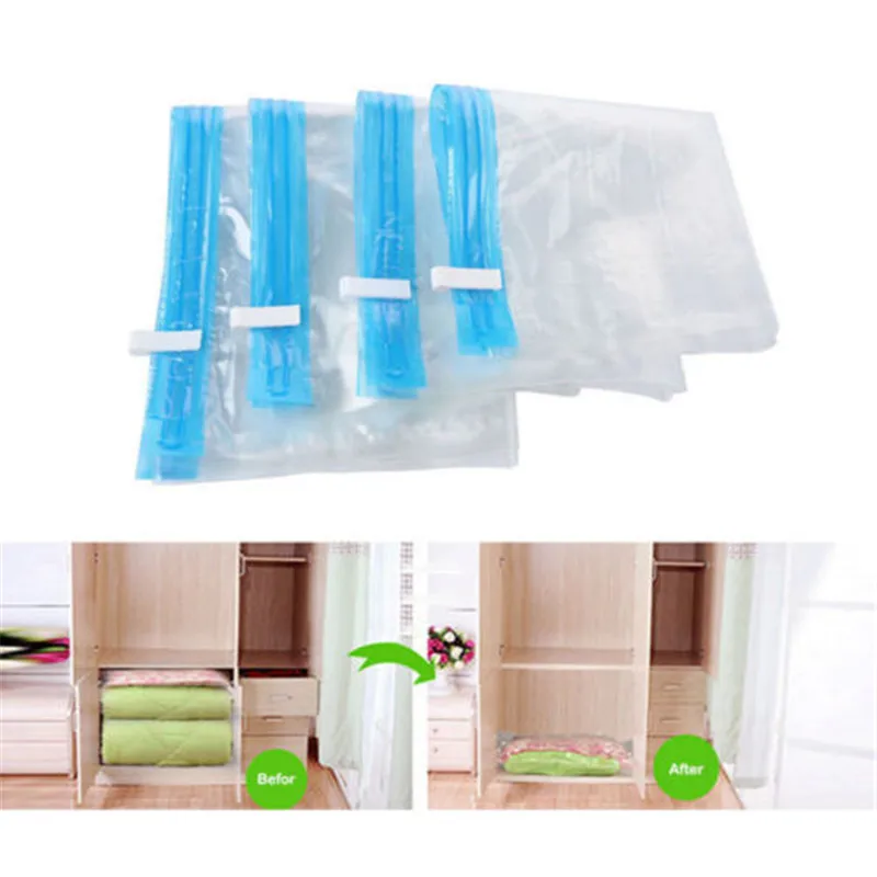 Heavy Duty 60 x 80cm Vacuum Seal Storage Bags Space Saving Cloths Travel Bedding
