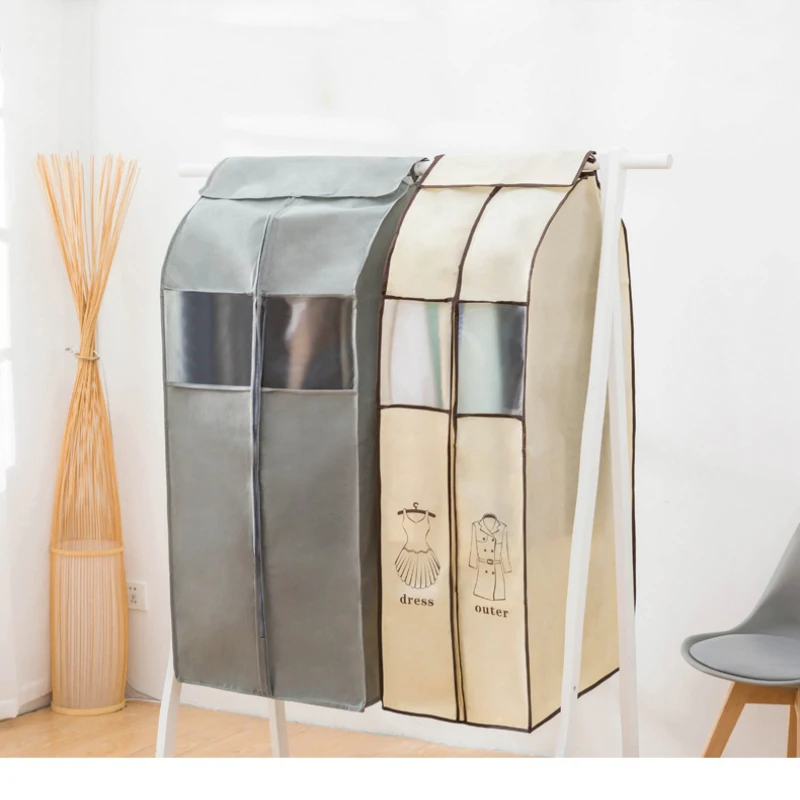

WHISM Thicken Dust Covers Dustproof Clothes Cover Dress Garment Suit Coat Protector Wardrobe Clothing Case Hanging Organizer