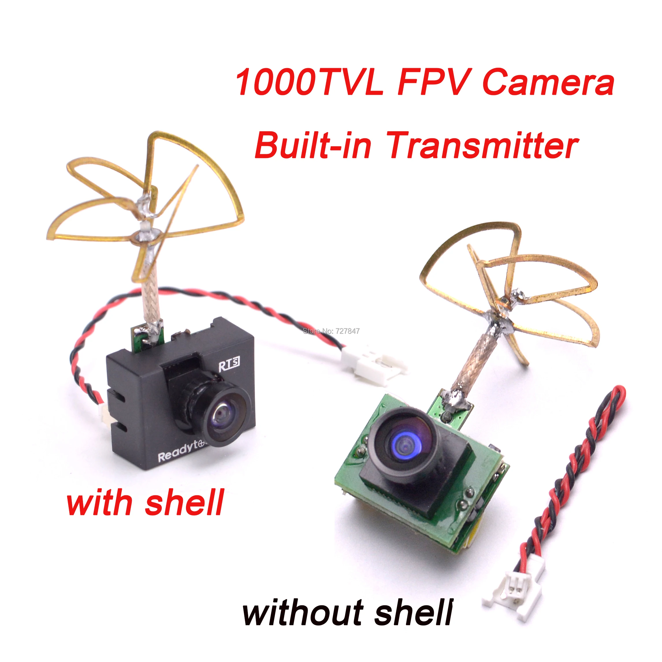 

FPV 5.8G 48CH 25MW VTX 1000TVL FPV Camera Built-in Transmitter with/without shell For FPV RC Mini 90mm Quadcopter Indoor