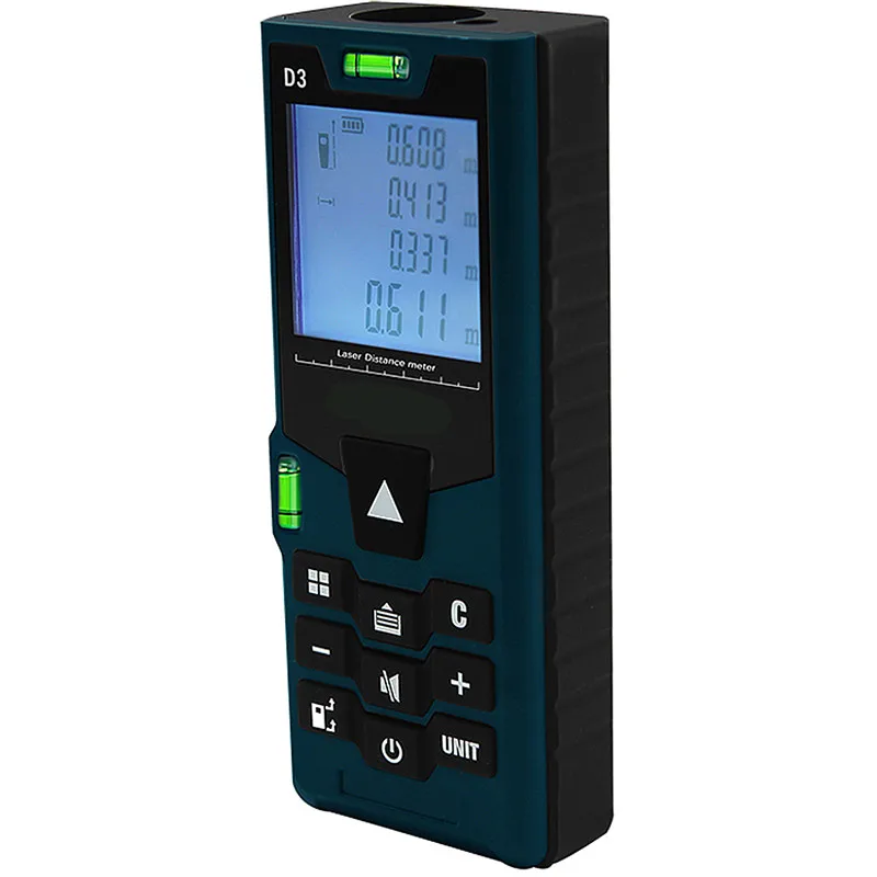 

Digital Laser 40m 50m 60m 80m 100m 120m Rangefinder Distance Meter Single Continuous Area/Volume/Pythagorean Measurement New