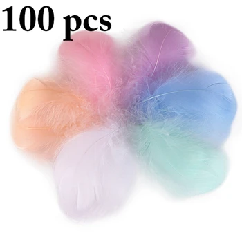 

100PCS DIY Color Feather Floating Balloon Gift Box Filler Feather Lamp Dream Catcher Making Material Design Creation Supplies