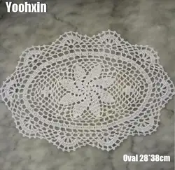 Винтаж вязаный крючком Doilies Рождественская Кухня Салфетки для столов для обеденного стола стеклянная подставка для кружек Нескользящая