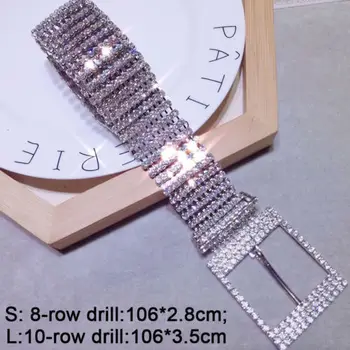 

Silver Full Rhinestone Diamante Fashion Women Belt Sequins 2019 New Corset Belt Harajuku Ladies Waist Charm Accessory Hot