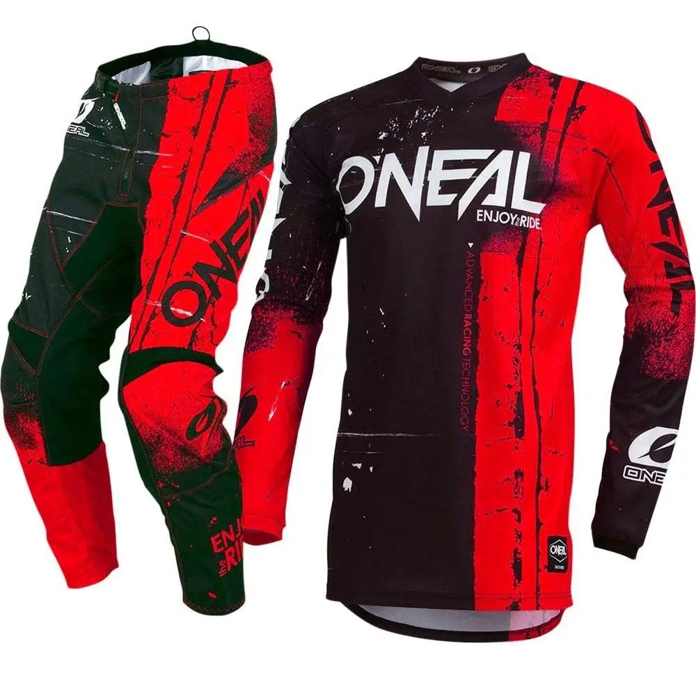 

NEW 2019 MX Element Shred Black Red Jersey Pants Adult Motocross Gear Set