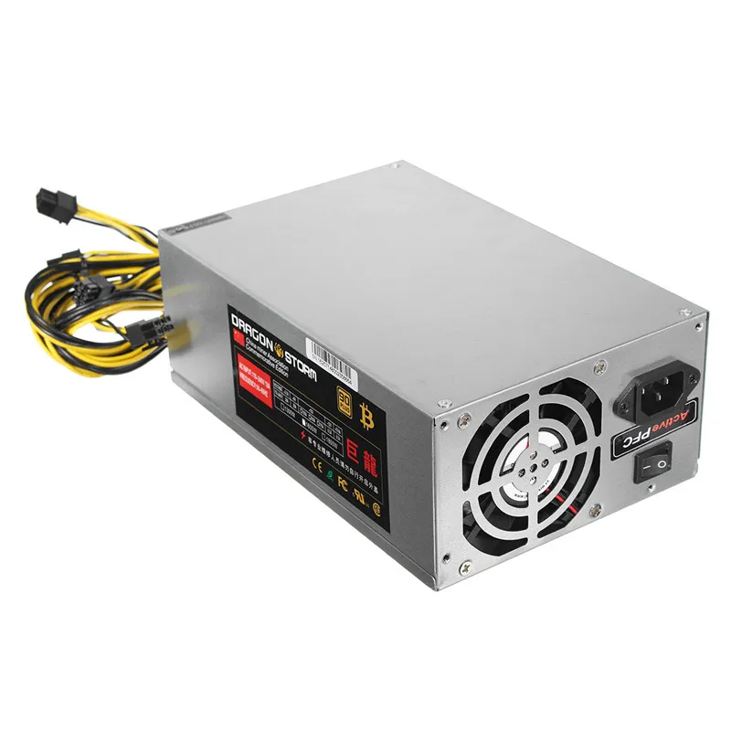 

Power Supply PC For ETH S7 S9 6pin*10 1600W ATX for L3 Mining Machine Power Supplies for Eth Bitcoin Miner Antminer
