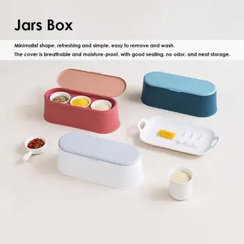 

Kitchen Seasoning Bottles Jars Boxes Spice Lid Can Sugar Pots Layers Storage Box Spice Container Kitchen Tools