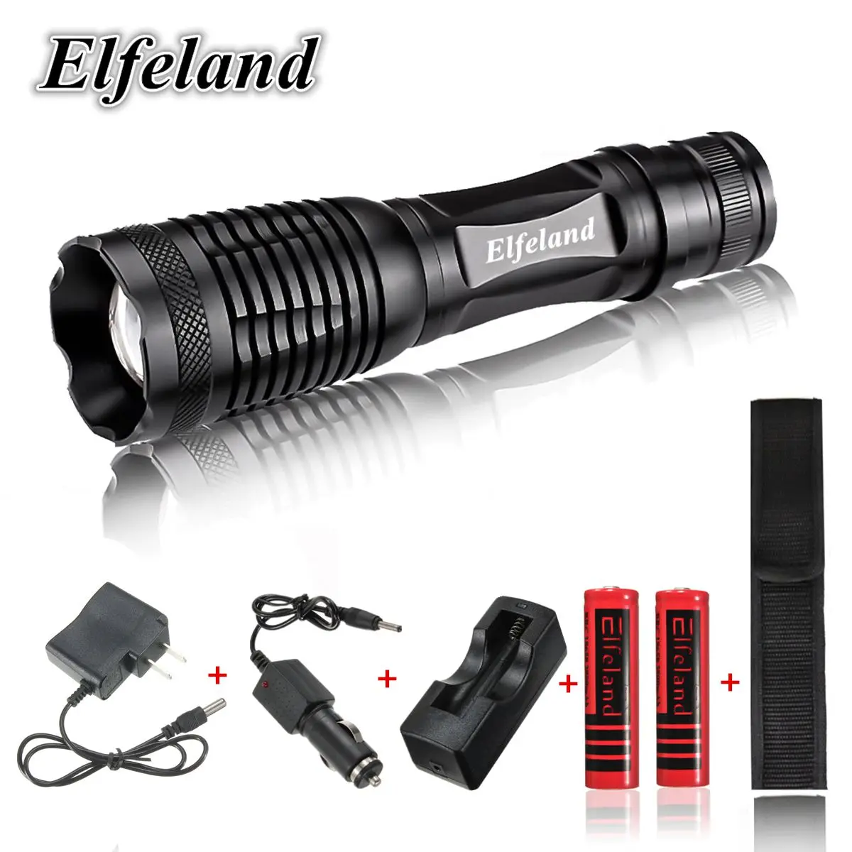 

T6 900LM 5 Mode Zoomable LED Flashlightt 1x18650/AAA Skid-proof Waterproof Self Safety, hunting, cycling, climbing, camping