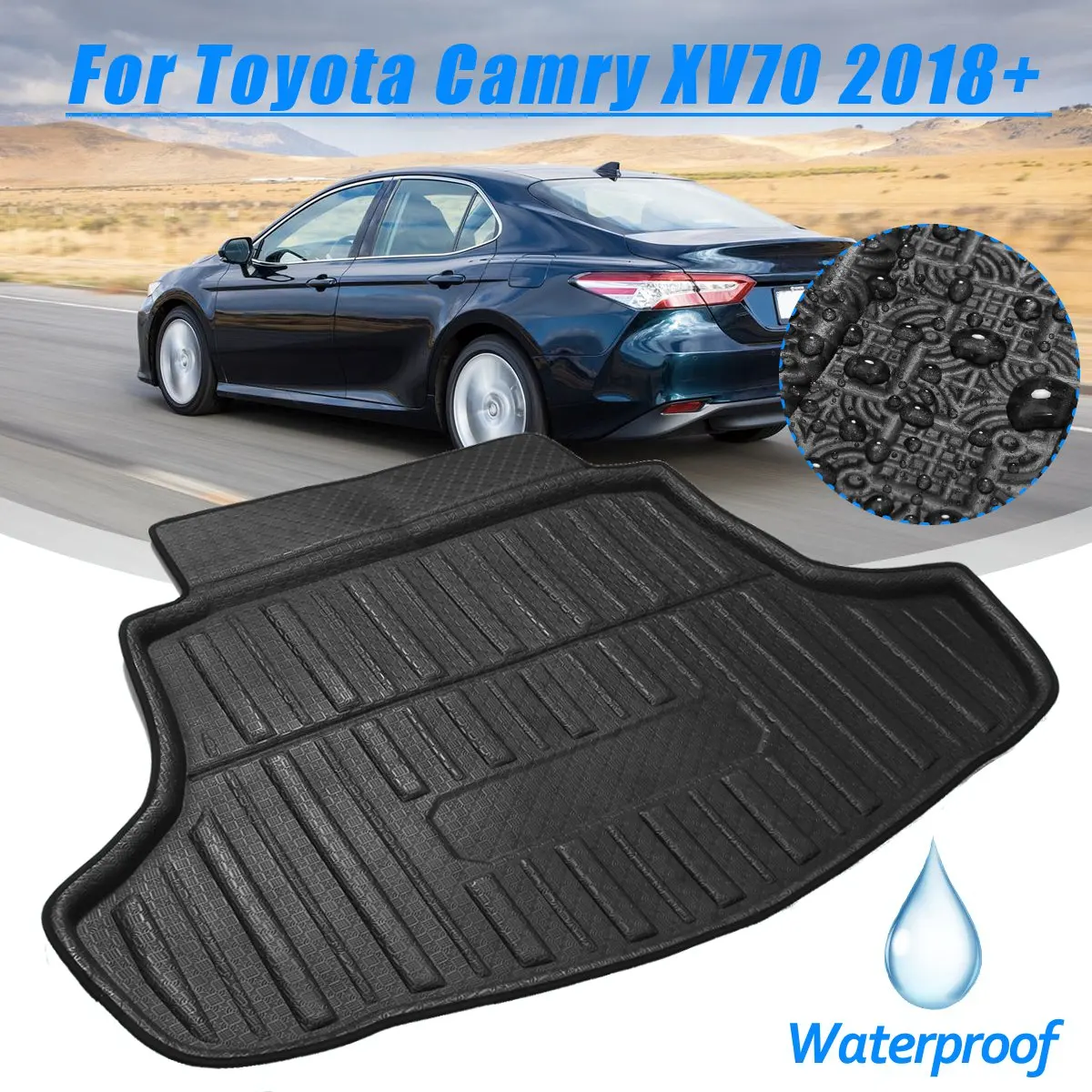 

Rear Trunk Cargo Boot Liner Tray Floor Mat Rear Cargo Mat Floor Sheet Carpet Auto Accessories For Toyota Camry XV70 2018+