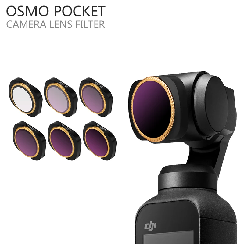 

Optional DJI OSMO Pocket Lens Filter Kit ND-PL CPL UV ND4 ND8 1ND6 ND32 ND64 OSMO Pocket Camera Lens Accessories