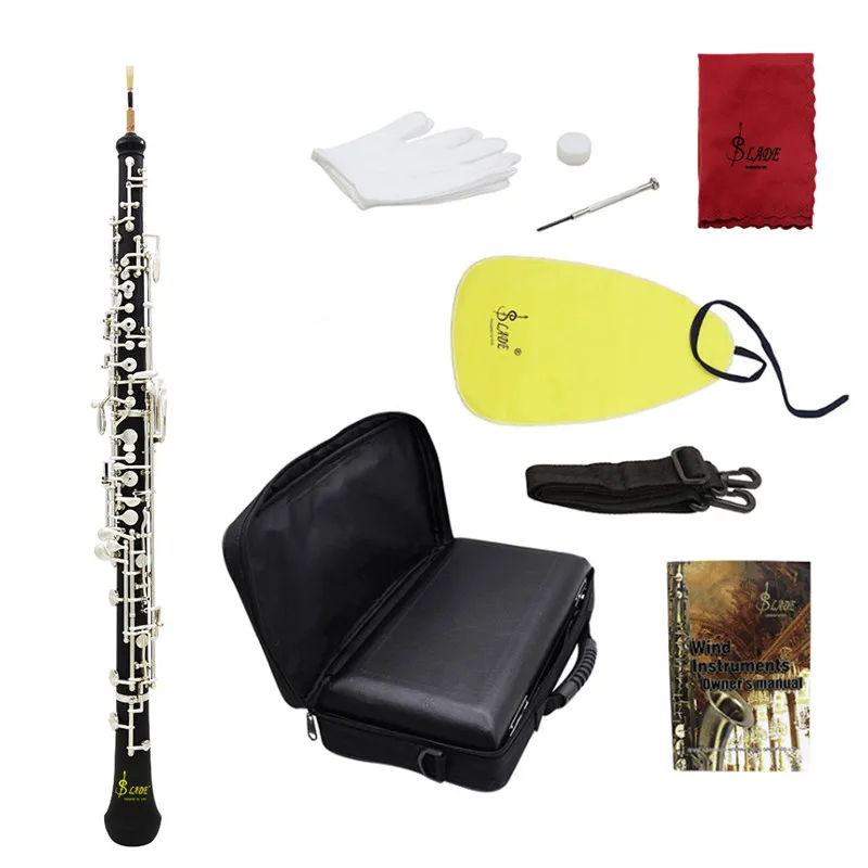 

SLADE Professional Oboe C Key Cupronickel Plated Silver Automatic 22 Button With Case Cleaning Kit Woodwind Instruments Perform