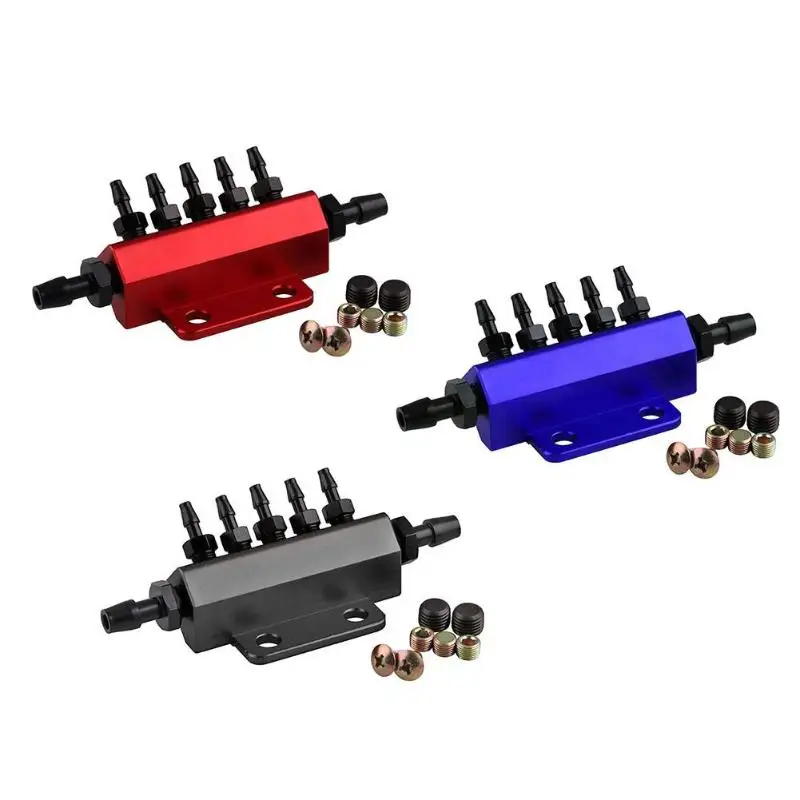 VODOOL Universal Aluminum Alloy Car Small Fuel Rail Accessories Parts Auto Replacement Oil Pump Outlet Manifold Fuel Rail Kit