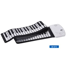 Портативные 88 ключи, электронное пианино, сворачиваемая пианино клавиатура, мягкий силиконовый встроенный громкий динамик, перезаряжаемая батарея для начинающих