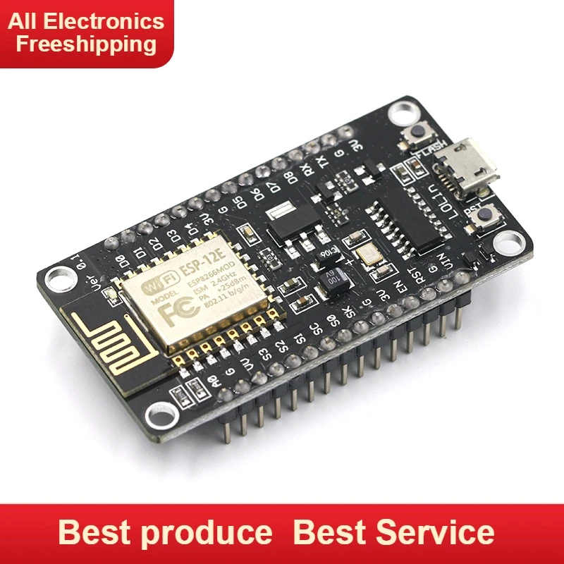 

Wireless module NodeMcu v3 CH340 Lua WIFI Internet of Things development board ESP8266 with pcb Antenna and usb port for Arduino