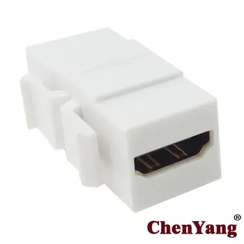 

10pcs/lot Female F/F Keystone Jack Coupler to HDMI 1.4 Snap-in Female Adapter for Wall Plate White Color
