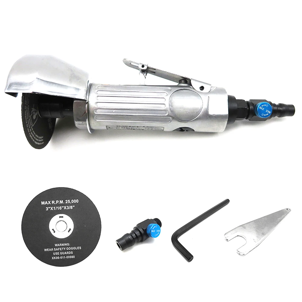  3 Inch High-Speed Pneumatic Angle Grinder With Disc Polished Piece And Pvc Handle For Machine Polis