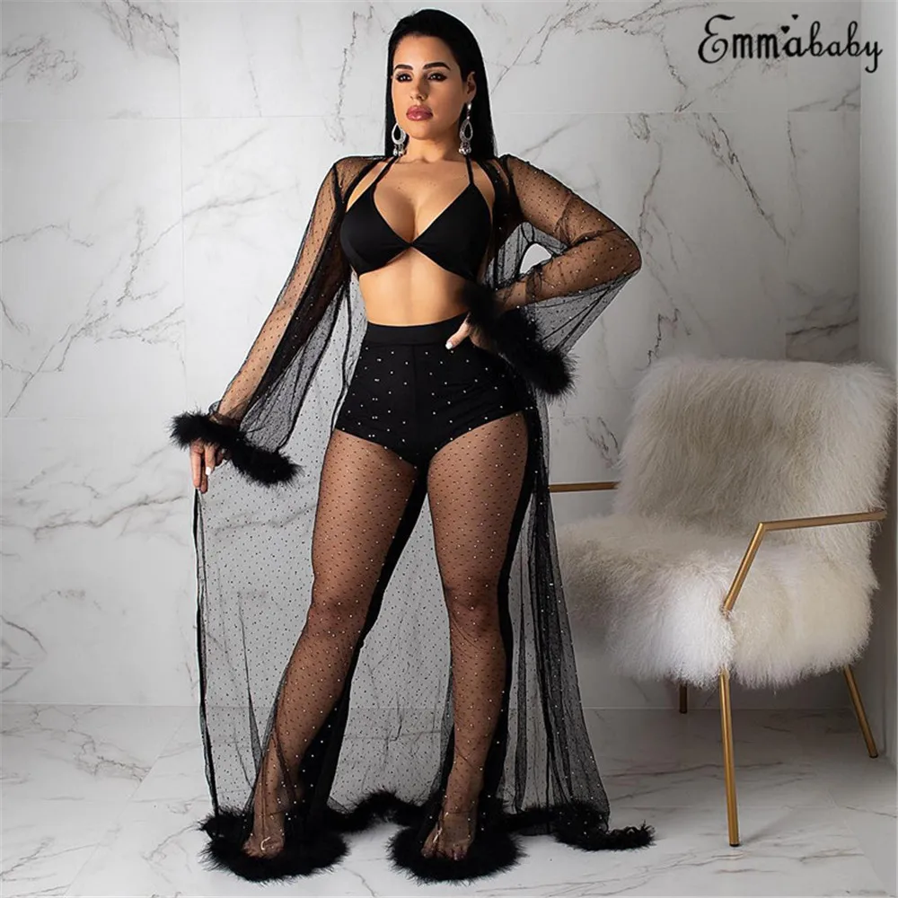 

Women's Mesh Loose Coat Open Cardigan Kimono Long Sleeve Outwear Summer Loose Sexy Coats