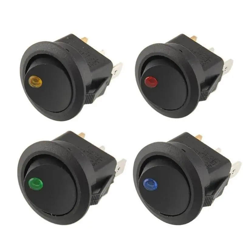 

Car Auto 12v 3 Pins Car Auto Cover Led Spst Toggle Rocker Switch Control Travel Foot Yacht Rocker Switch