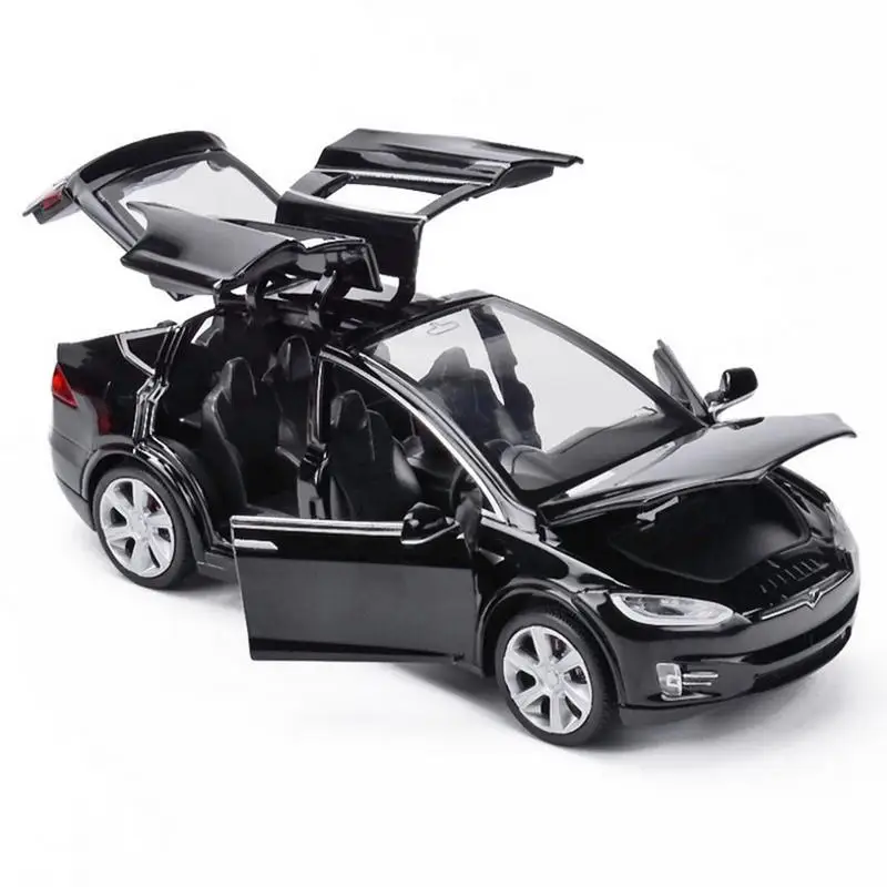 1:32 Tesla модель X90 металлическая Акустооптическая Тяговая игрушка автомобиль| |