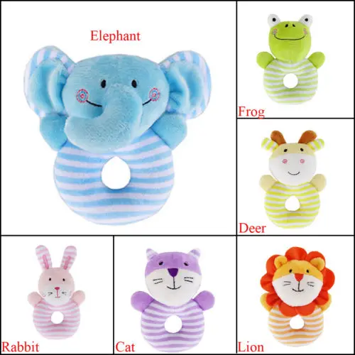 

2019 Canis Cartoon Infant Baby Newborn Animal Hand Wrist Bells Kids Plush Toy Rattle Soft Toys