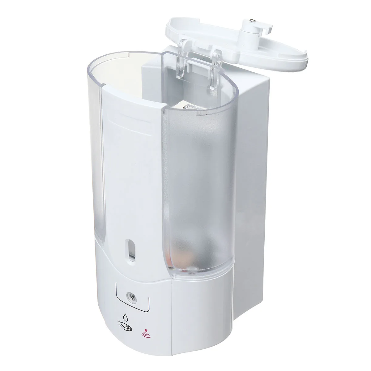 Автоматический Инфракрасный датчик 500 мл настенный дозатор мыла без рук с крышкой для ванной комнаты, офиса, отеля, дезинфицирующее средство для рук, батареи