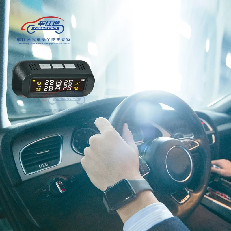 Система контроля давления в шинах TPMS на солнечной батарее с поддержкой