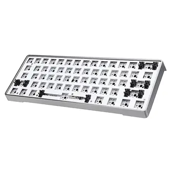 

Hot Swappable 60% RGB Keyboard Customized Kit PCB Mounting Plate [Aluminum Alloy Version] Geek Customized GK61