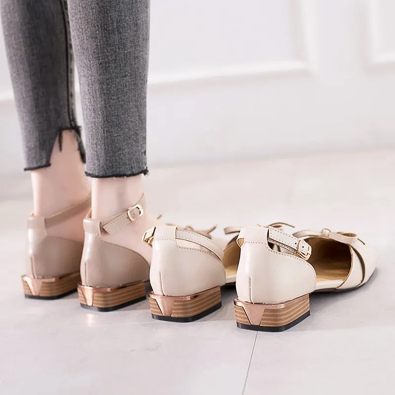 Women's Shoes 41-43 Buckle Sandals Woman Women's Shoes